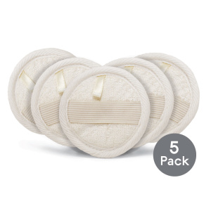 Organic Bamboo & Loofah Face Exfoliator - 5 Pack