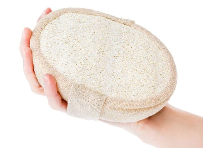 Natural bath sponge with Loofah